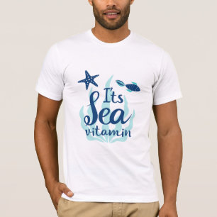 Camiseta É a vitamina do mar - divertido chá de verão inspi