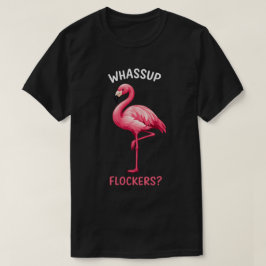 Camiseta E aí, bando de flamingos engraçados de verão