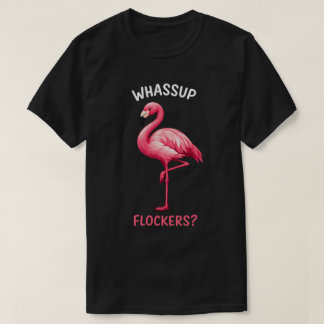 Camiseta E aí, bando de flamingos engraçados de verão