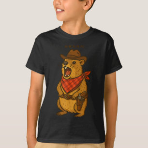 Camiseta E aí Cowboy Rock Hyrax Awawa Western Engraçado _1