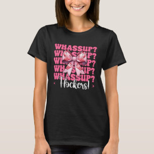 Camiseta E aí, Rebanho! Garota Flamingo Engraçada Mãe Rosa