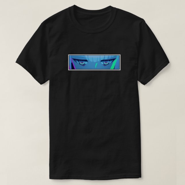 Camiseta E:\AnhgocUpZZ\Lucy olhos Cyberpunk Edgerunners 1.p (Frente do Design)