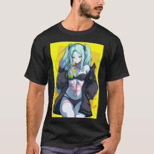 Camiseta E:\AnhgocUpZZ\Rebecca Cyberpunk Edgerunners Amarel