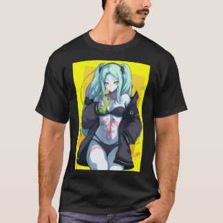 Camiseta E:\AnhgocUpZZ\Rebecca Cyberpunk Edgerunners Amarel