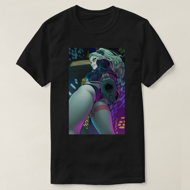 Camiseta E:\AnhgocUpZZ\Rebecca Edgerunners Cyberpunk waifu (Frente do Design)