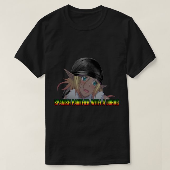 Camiseta E:\AnhgocUpZZ\Spanish Panther With A Durag .png (Frente do Design)