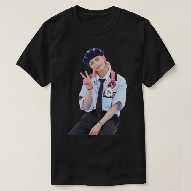 Camiseta E:\AnhgocUpZZ\STRAY KIDS SKZ HWANG HYUNJIN STAY BA (Frente do Design)