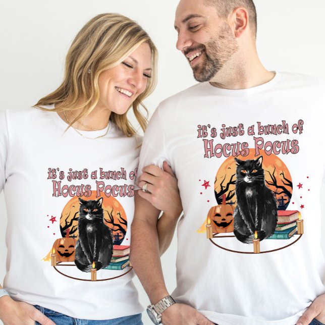 Camiseta É Apenas Um Monte De Hocus Pocus Cat Cights Figuru (Criador carregado)