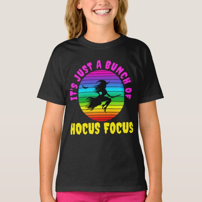 Camiseta É Apenas um Monte de Magia Colorida Feiticeira (Frente)