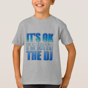 Camiseta É aprovado, mim é com O DJ - disco-jóquei