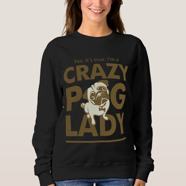 Camiseta e artigos de pug Lady T - Mulheres Engraç (Frente)