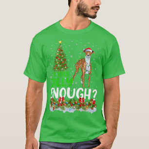 Camiseta É Árvore de Natal do Cão Whippet Alegre o Suficien