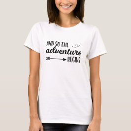 Camiseta E assim a aventura começa o tshirt da tipografia