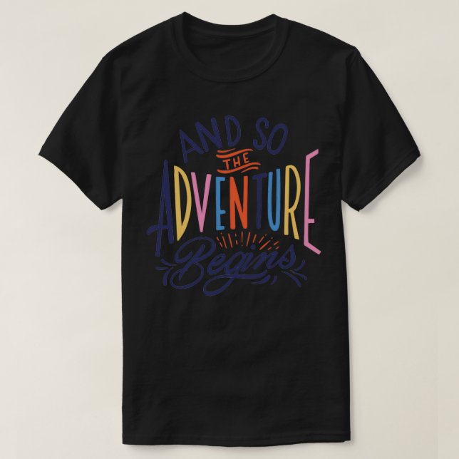 Camiseta e assim começa a aventura (Frente do Design)