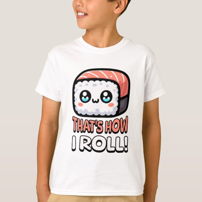 Camiseta É assim que eu faço! Cute Sushi Pun (Frente)