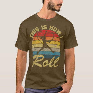 Camiseta É Assim Que Eu Rolo As Raparigas De Softball Retro