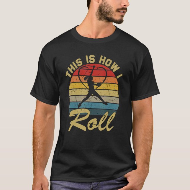 Camiseta É Assim Que Eu Rolo As Raparigas De Softball Retro (Frente)