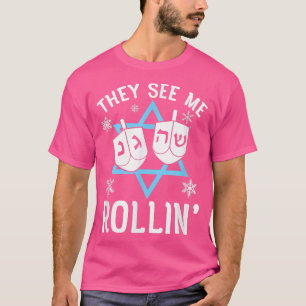 Camiseta É Assim Que Eu Rolo Hanukkah Dab Dreidel Chanukah