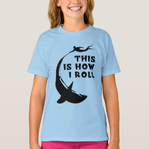 Camiseta É Assim Que Eu Rolo - Mergulho Scuba Com Tubarão
