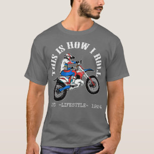 Camiseta É assim que eu Rolo Sujeira Bikes Engraçada Camada