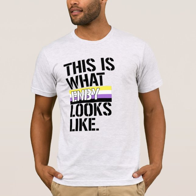 Camiseta É assim que o Enby se parece (Frente)