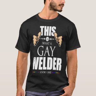 Camiseta É Assim Que Um Soldador Gay Parece Orgulho Lgbt