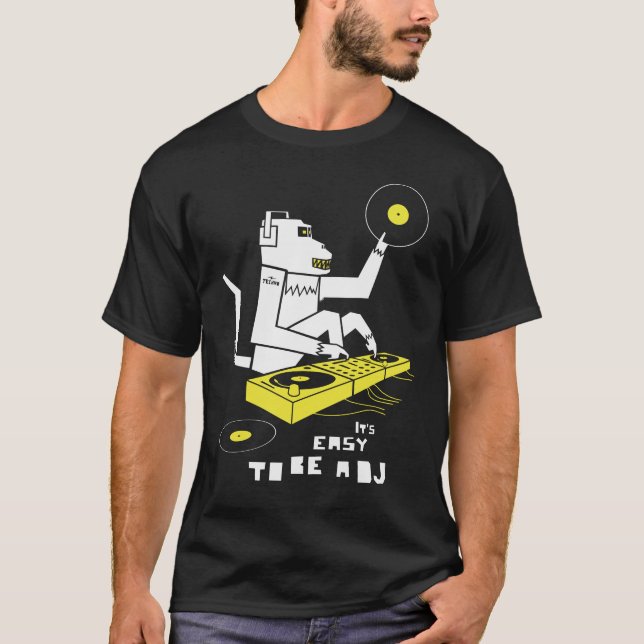 Camiseta É asy a ser um DJ (Frente)