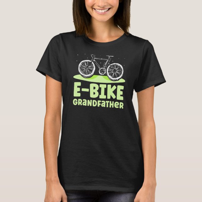Camiseta E Avô de bicicleta Biker Elétrico Ciclo de bicicle (Frente)