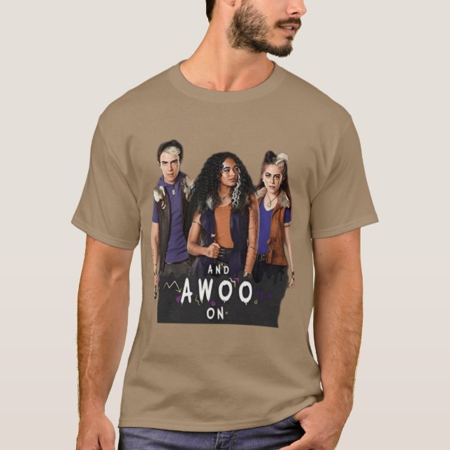 Camiseta E awoo nos zumbis retrô (Frente)