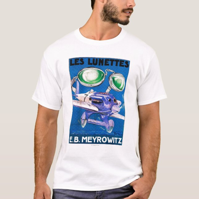 Camiseta E.B. Propaganda dos óculos de proteção de vôo de (Frente)