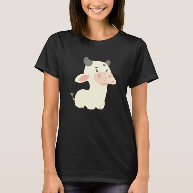 Camiseta E Bebe Vaca de Fazenda Fofo (Frente)