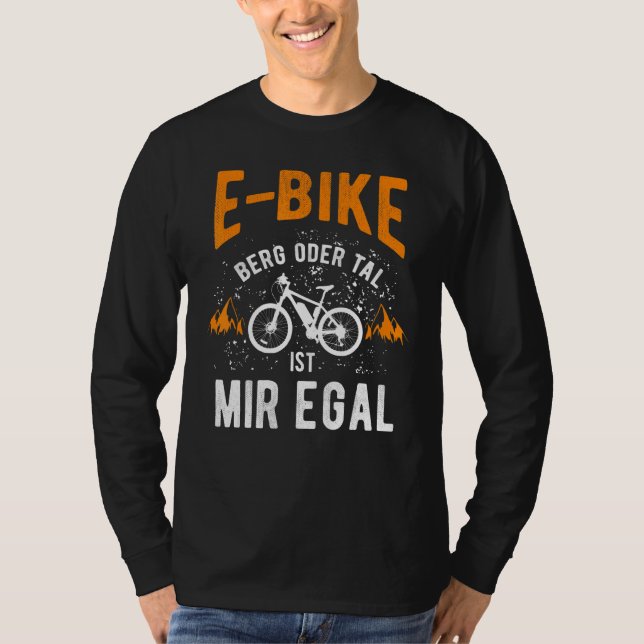 Camiseta E Bicicleta De Bicicleta Elétrica De Bicicleta E D (Frente)
