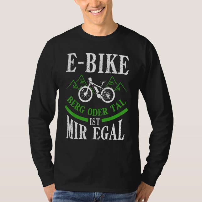 Camiseta E Bicicleta De Bicicleta Elétrica De Bicicleta E D (Frente)