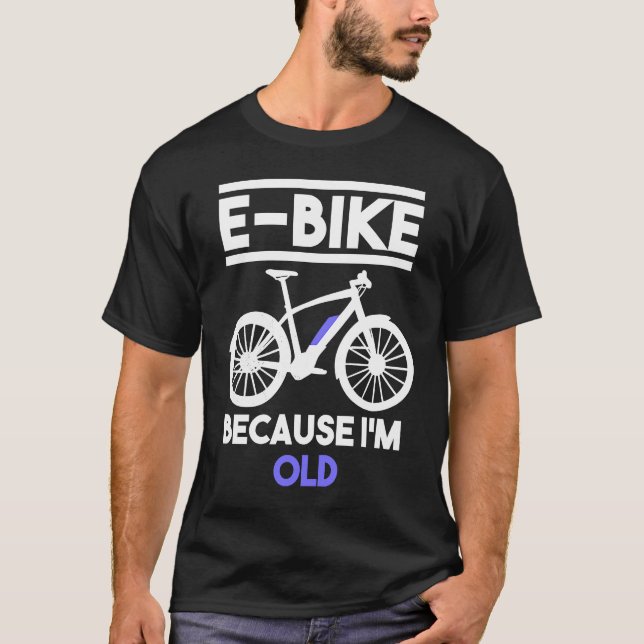 Camiseta E Bike Dizendo Velho Pai Ciclista Bicylce (Frente)
