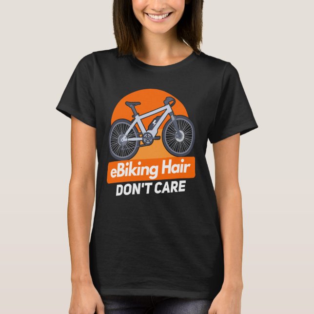 Camiseta E Bike E Biking Dizendo Humor E Biker (Frente)