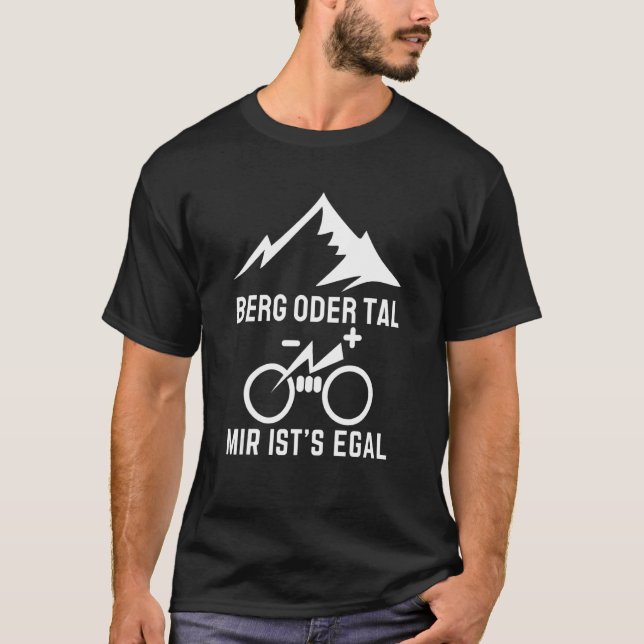 Camiseta E Bike Mountain Ou Valley Mir Ist Es Egal Ebike Sa (Frente)
