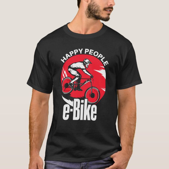 Camiseta E Biker E Bike Dizendo Que Eu Adoro Bicicleta (Frente)