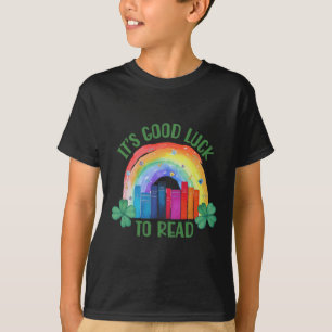 Camiseta É Boa Sorte Ler No Dia De São Patrício Professor L