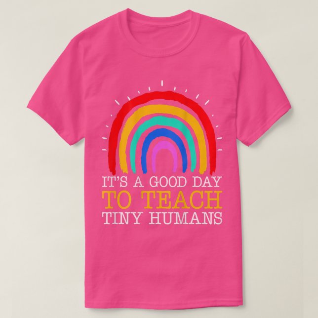 Camiseta É Bom Dia Ensinar Pequenos Cuidados Humanos (Frente do Design)