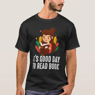 Camiseta É Bom Dia Ler Biblioteca de Cotação de Livro Lendo