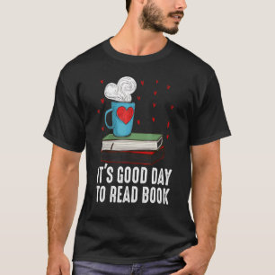Camiseta É Bom Dia Ler Biblioteca de Cotação de Livro Lendo