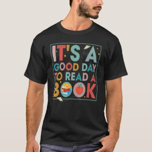Camiseta É Bom Dia Ler Biblioteca De Livros Lendo 2