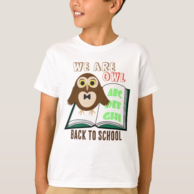 Camiseta É bom que somos coruja de volta à escola Personali (Frente)