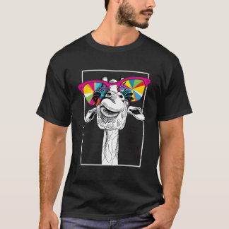 Camiseta É Bom Ver-Te Imprimida Esta Girafa É Engraçada