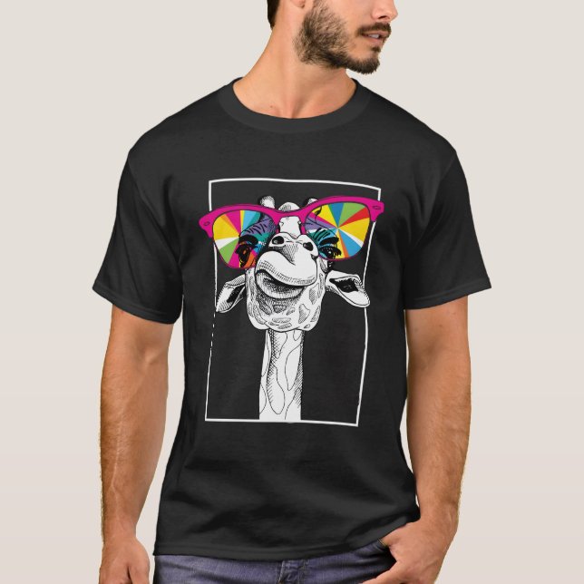Camiseta É Bom Ver-Te Imprimida Esta Girafa É Engraçada (Frente)