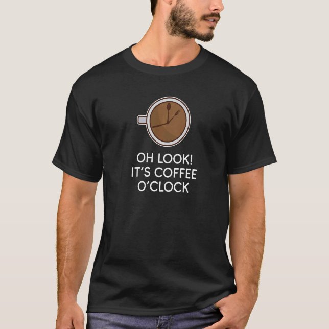 Camiseta É Café O'clock Caffeine Beber 1 (Frente)