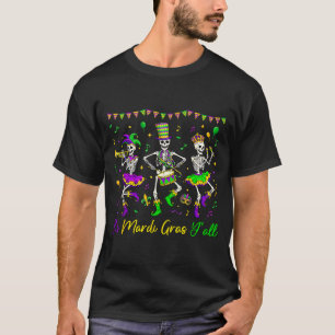 Camiseta É Carnaval, pessoal! Esqueleto engraçado Carnaval