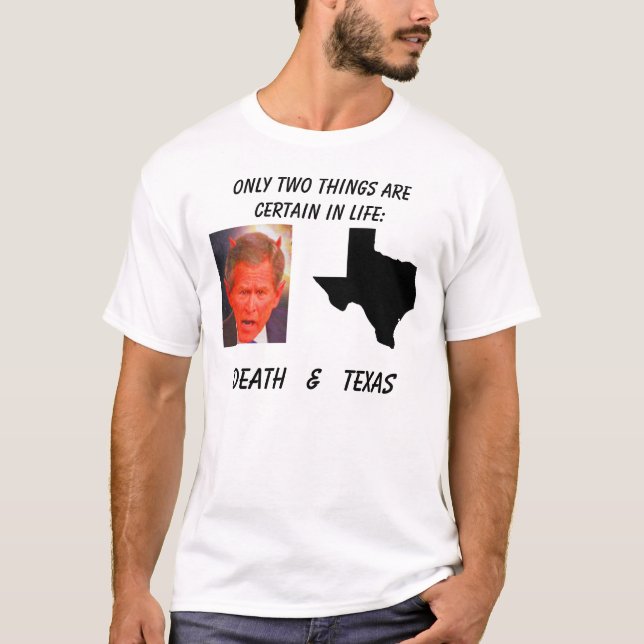 Camiseta é certo que texas, SATÃ, somente duas coisas no (Frente)