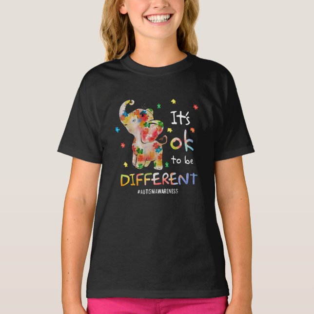 Camiseta É certo ser diferente elefante de consciência do a (Frente)