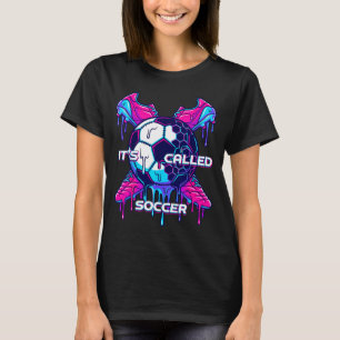 Camiseta É chamado Futebol Gotejamento de Falha Arte Engraç